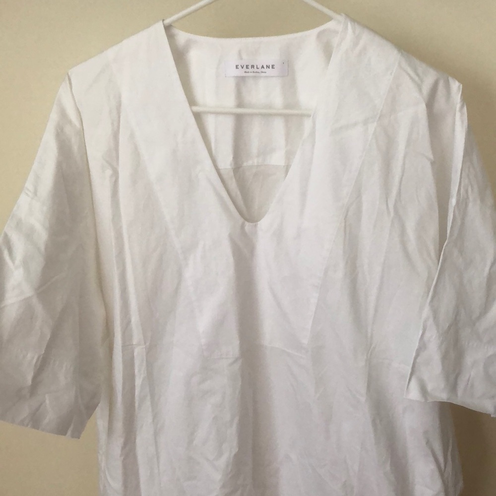 BRAND NEW White Everlane Smock Dress